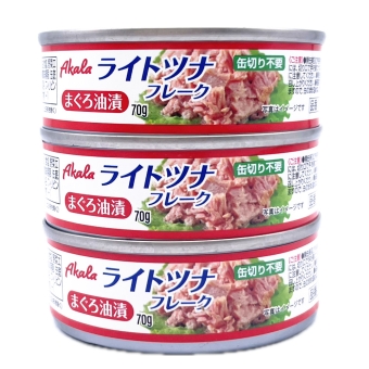 ライトツナフレーク 油漬け 70g×3缶